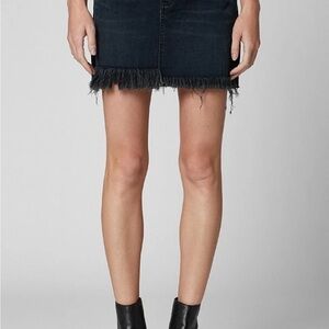 Blank NYC Black Frayed Mini Skirt